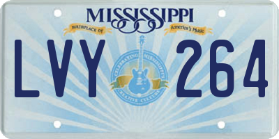 MS license plate LVY264