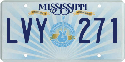 MS license plate LVY271