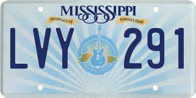 MS license plate LVY291