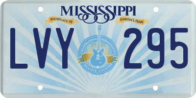 MS license plate LVY295