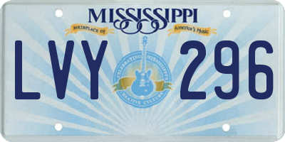 MS license plate LVY296