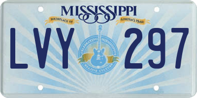 MS license plate LVY297