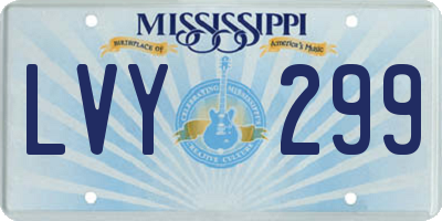 MS license plate LVY299