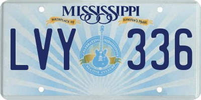 MS license plate LVY336