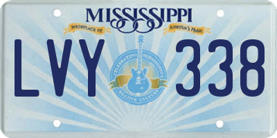 MS license plate LVY338