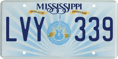 MS license plate LVY339