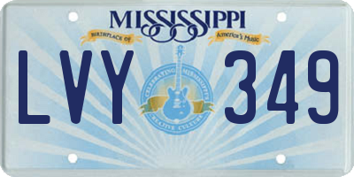 MS license plate LVY349