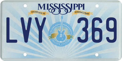 MS license plate LVY369