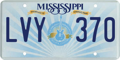 MS license plate LVY370
