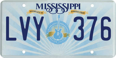 MS license plate LVY376