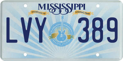 MS license plate LVY389