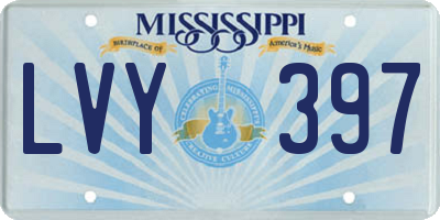 MS license plate LVY397