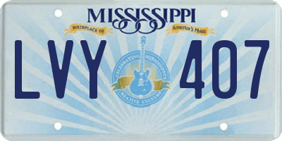 MS license plate LVY407