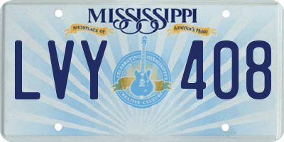 MS license plate LVY408