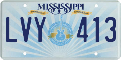 MS license plate LVY413