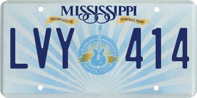 MS license plate LVY414