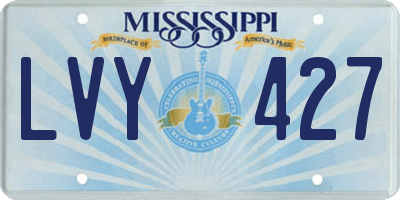 MS license plate LVY427