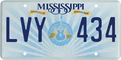 MS license plate LVY434