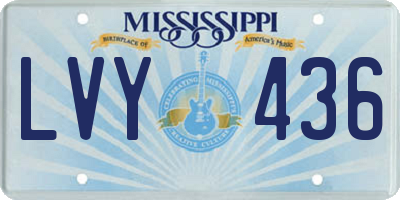 MS license plate LVY436