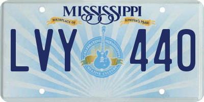 MS license plate LVY440