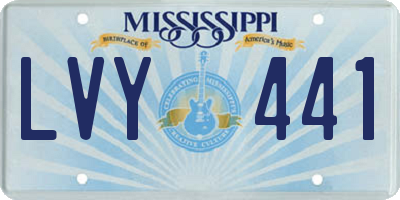 MS license plate LVY441
