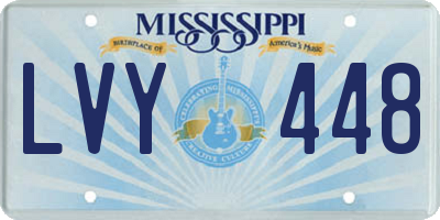 MS license plate LVY448