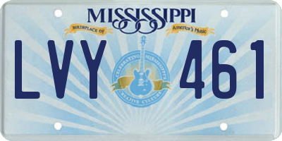 MS license plate LVY461