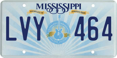 MS license plate LVY464