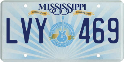 MS license plate LVY469