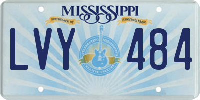 MS license plate LVY484