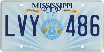 MS license plate LVY486