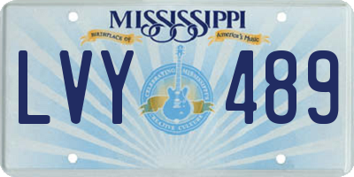 MS license plate LVY489