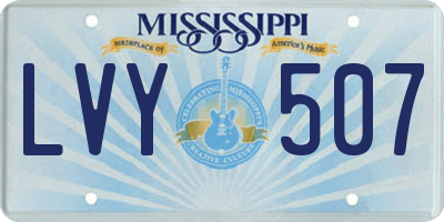MS license plate LVY507