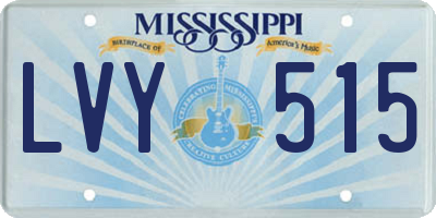 MS license plate LVY515