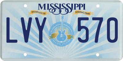MS license plate LVY570