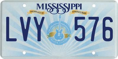 MS license plate LVY576