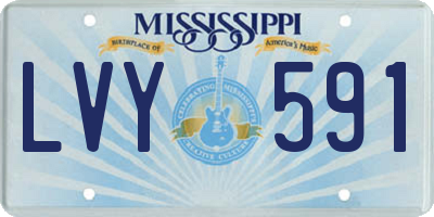 MS license plate LVY591