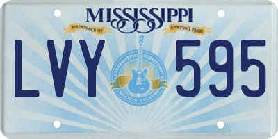 MS license plate LVY595