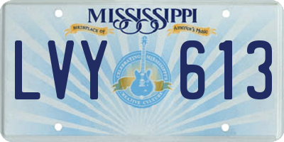 MS license plate LVY613