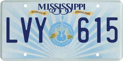 MS license plate LVY615
