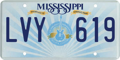 MS license plate LVY619