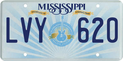 MS license plate LVY620