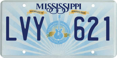 MS license plate LVY621