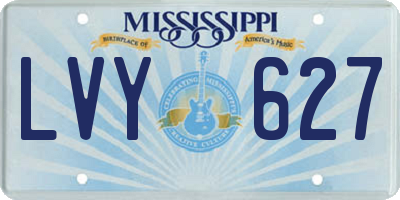 MS license plate LVY627