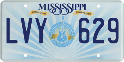 MS license plate LVY629