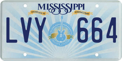 MS license plate LVY664