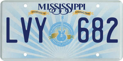 MS license plate LVY682