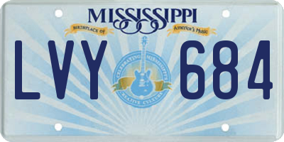 MS license plate LVY684
