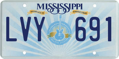 MS license plate LVY691