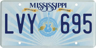 MS license plate LVY695